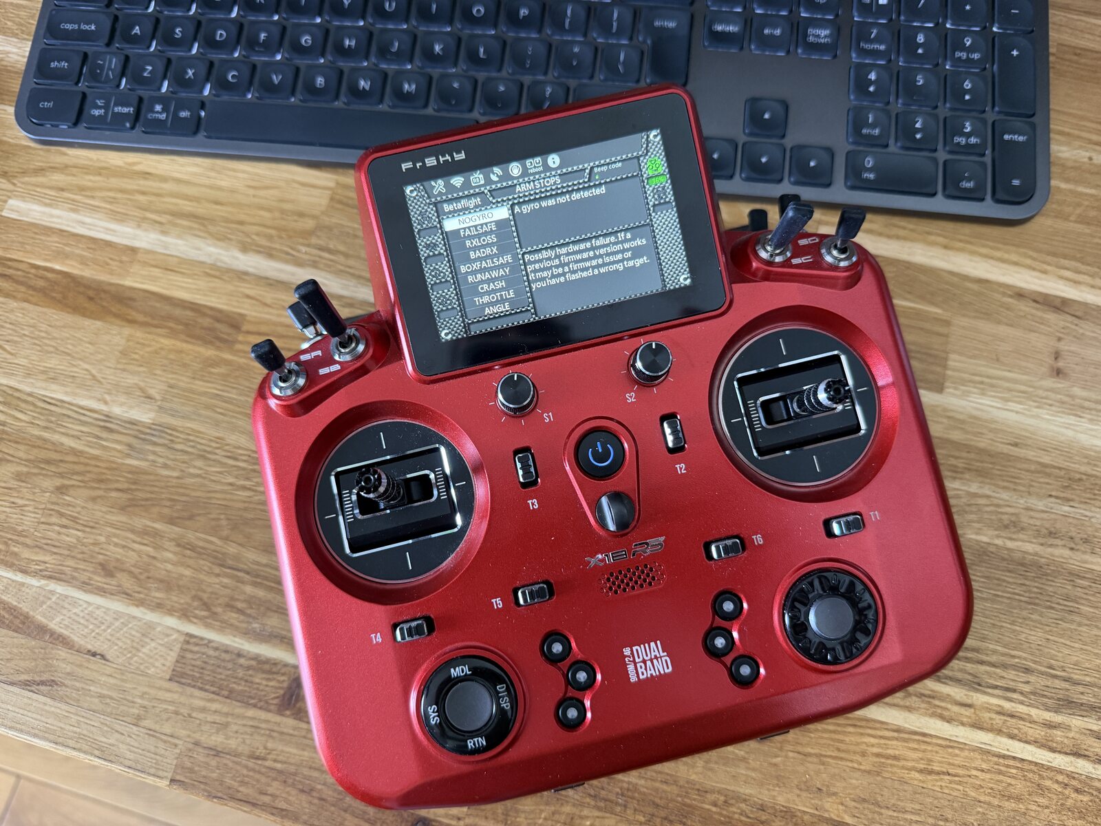 FM2M ToolBox 2 Arm Stops module running on an ETHOS radio