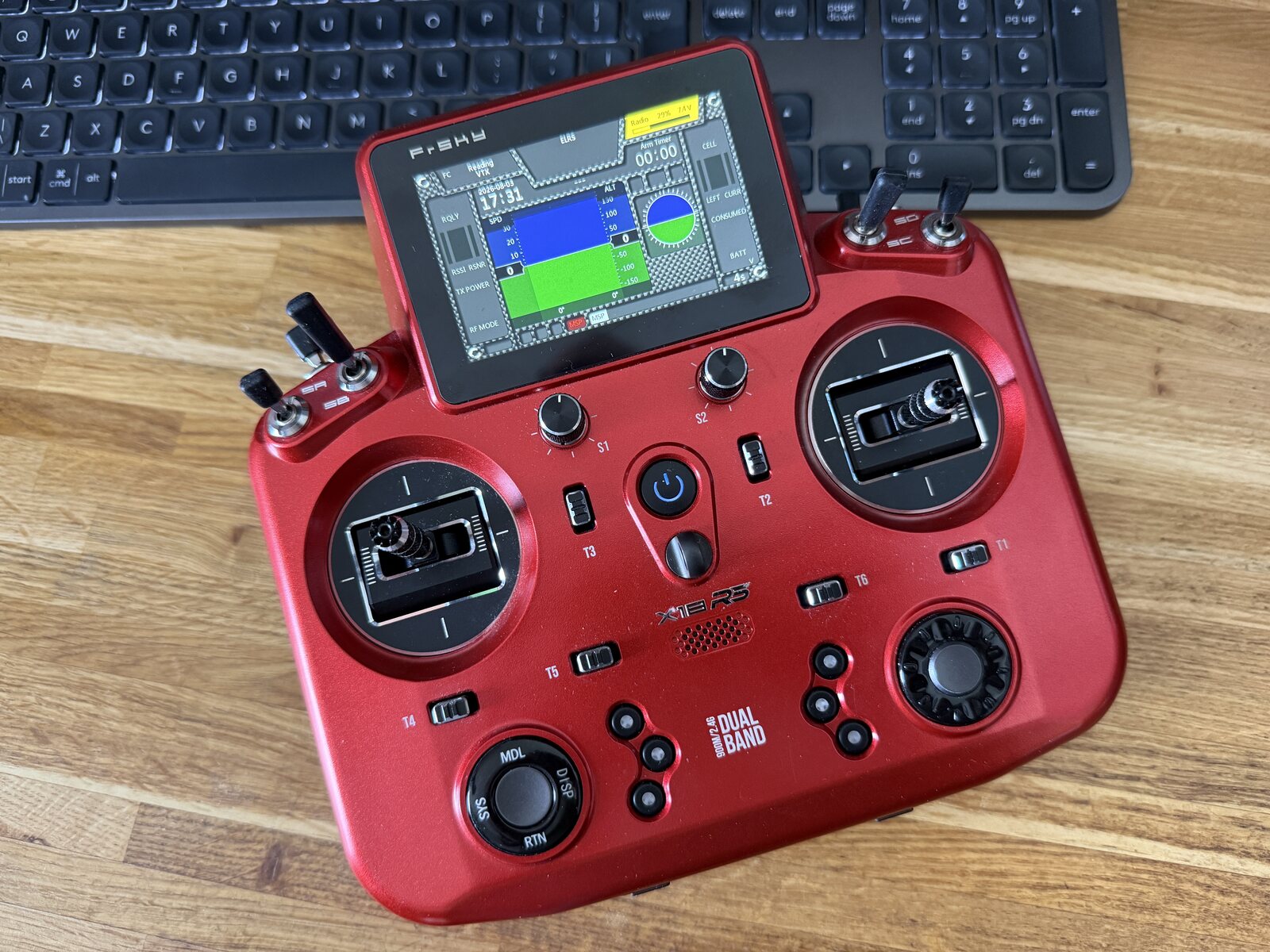 FM2M ToolBox 2 Dashboard with Carbon Plate theme running on an ETHOS radio
