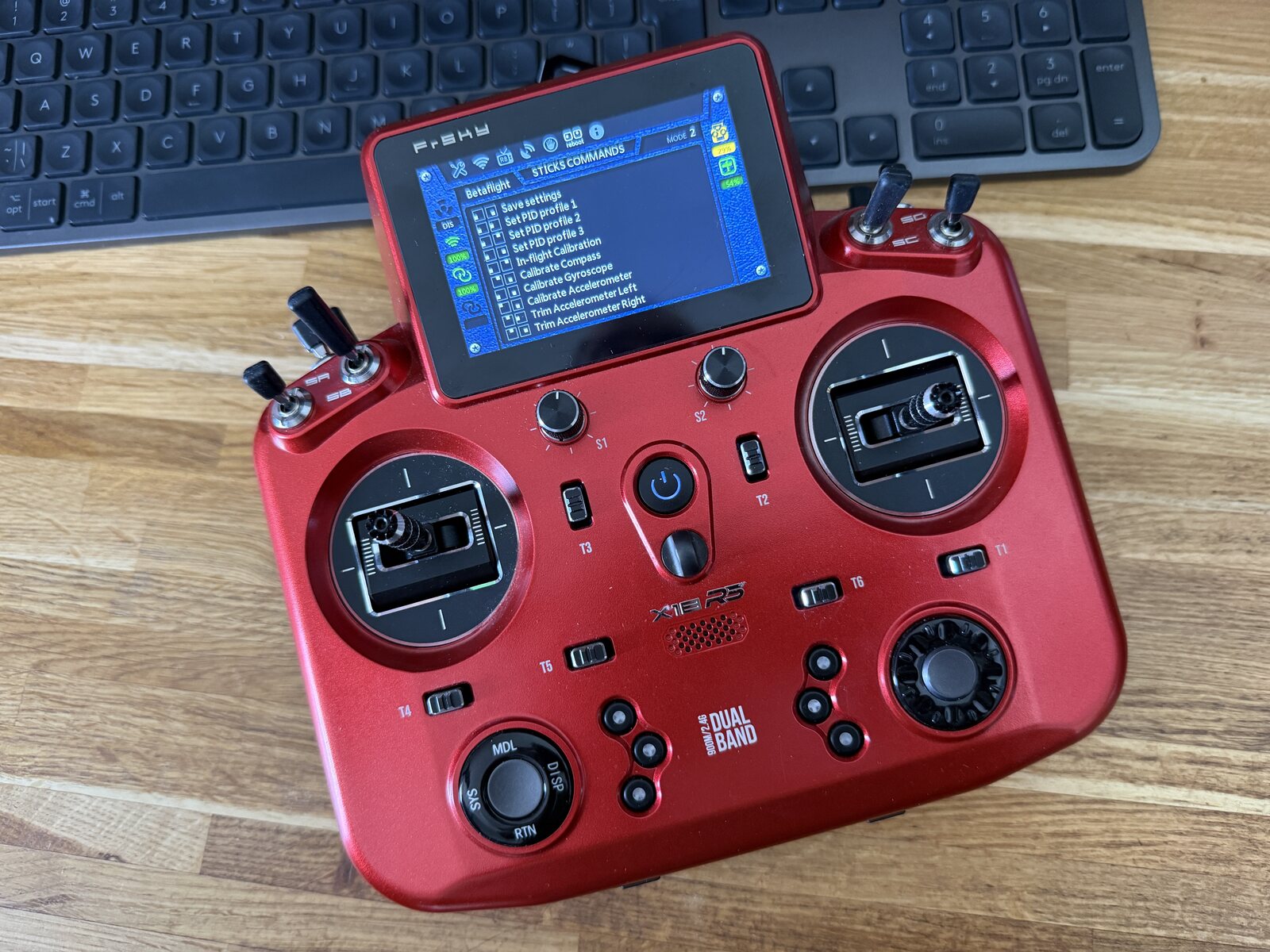 FM2M ToolBox 2 Stick Commands module running on an ETHOS radio