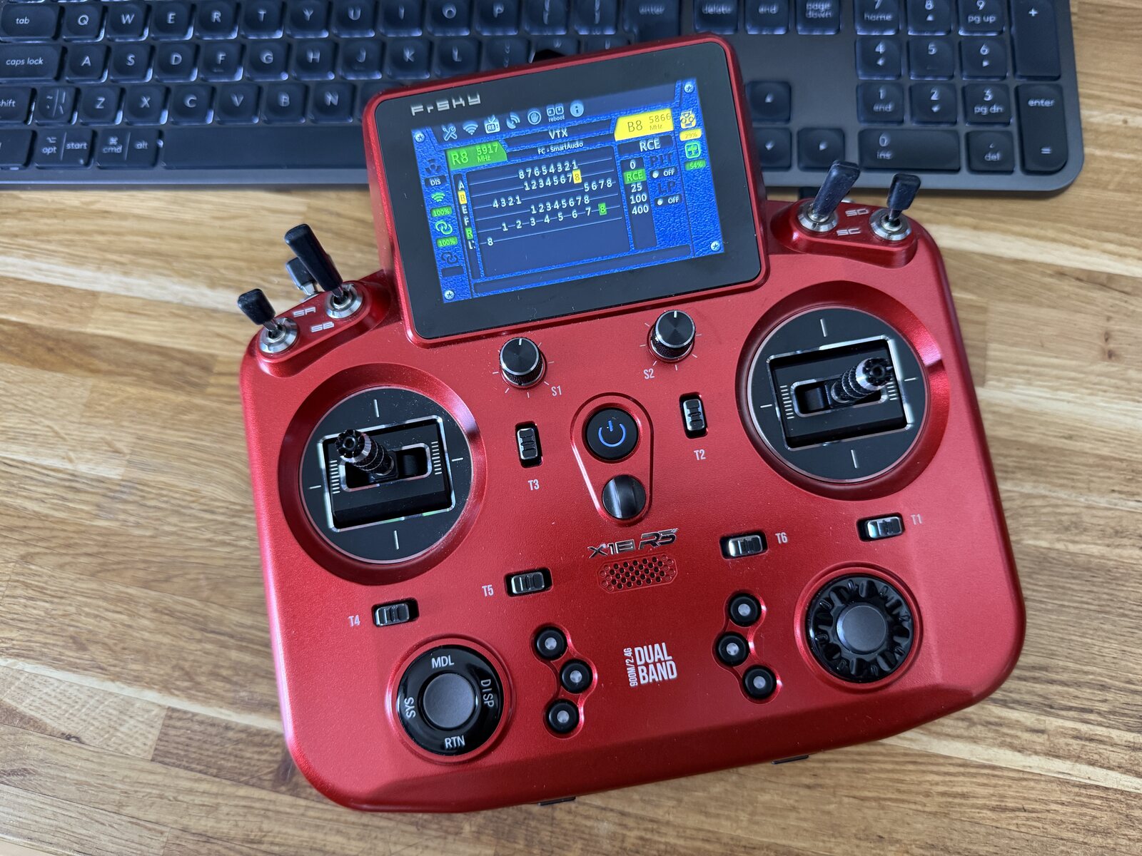 FM2M ToolBox 2 VTX module with Blue theme running on an ETHOS radio