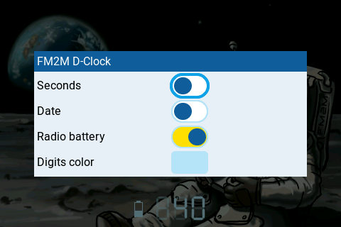 D-Clock Lite settings